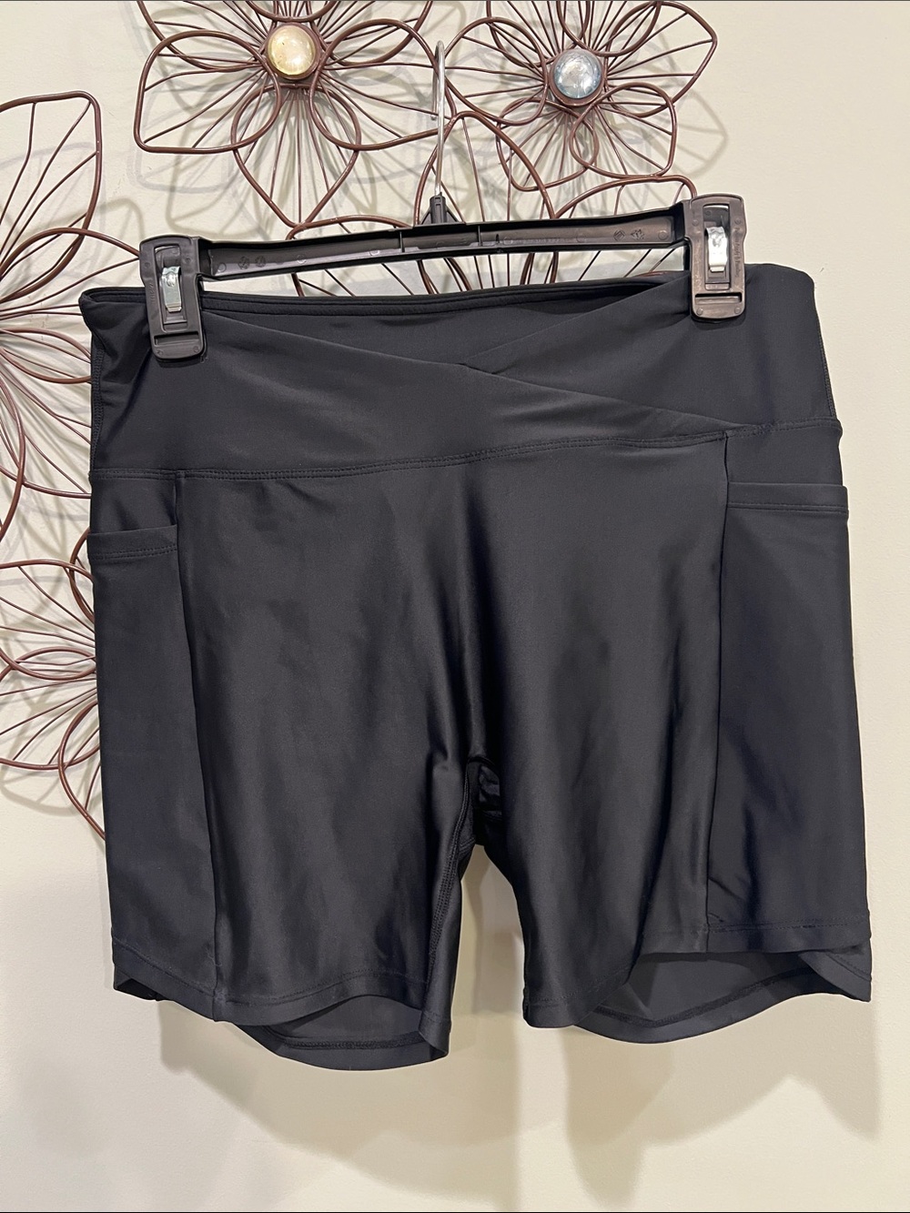 Baleaf Black Athletic Bike Shorts with Side Pockets